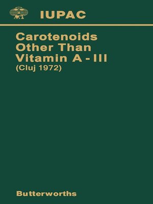 cover image of Carotenoids Other Than Vitamin a — III